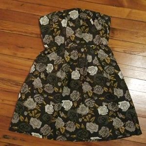 J.Crew floral strapless dress